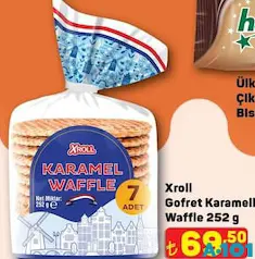 XROLL GOFRET KARAMELLİ WAFFLE 252 G fiyat ve kampanya bilgisi